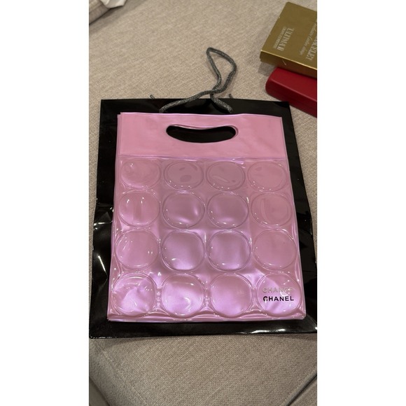 CHANEL Handbags - CHANEL Chance Pink Bubble Tote Bag‎ Shopping Gift Bag PVC Handbag